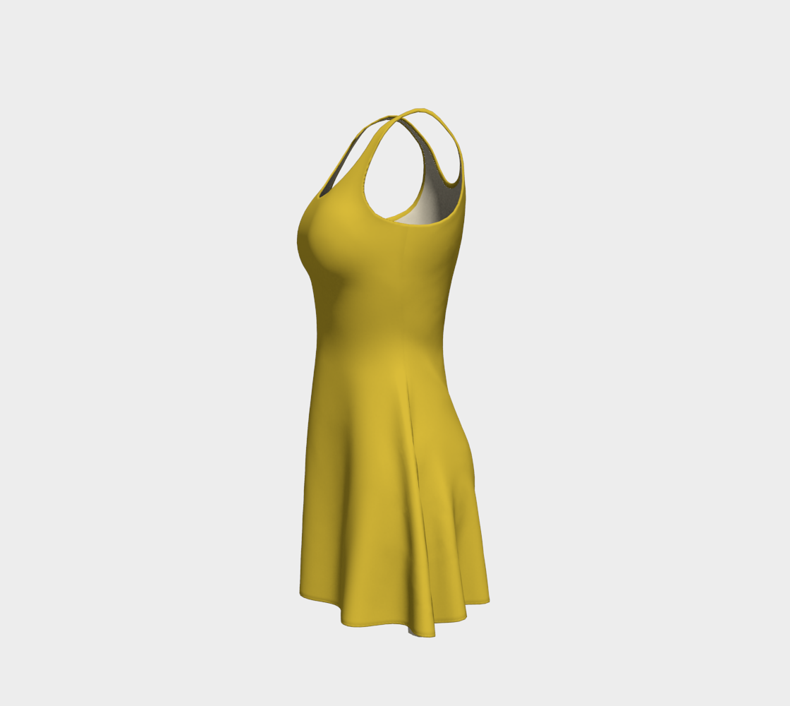 Butter Yellow Flare Dress