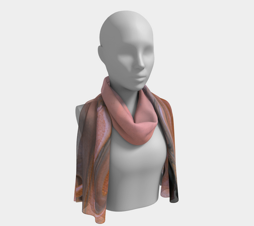 Bronze Indecision Long Silk Head Scarf