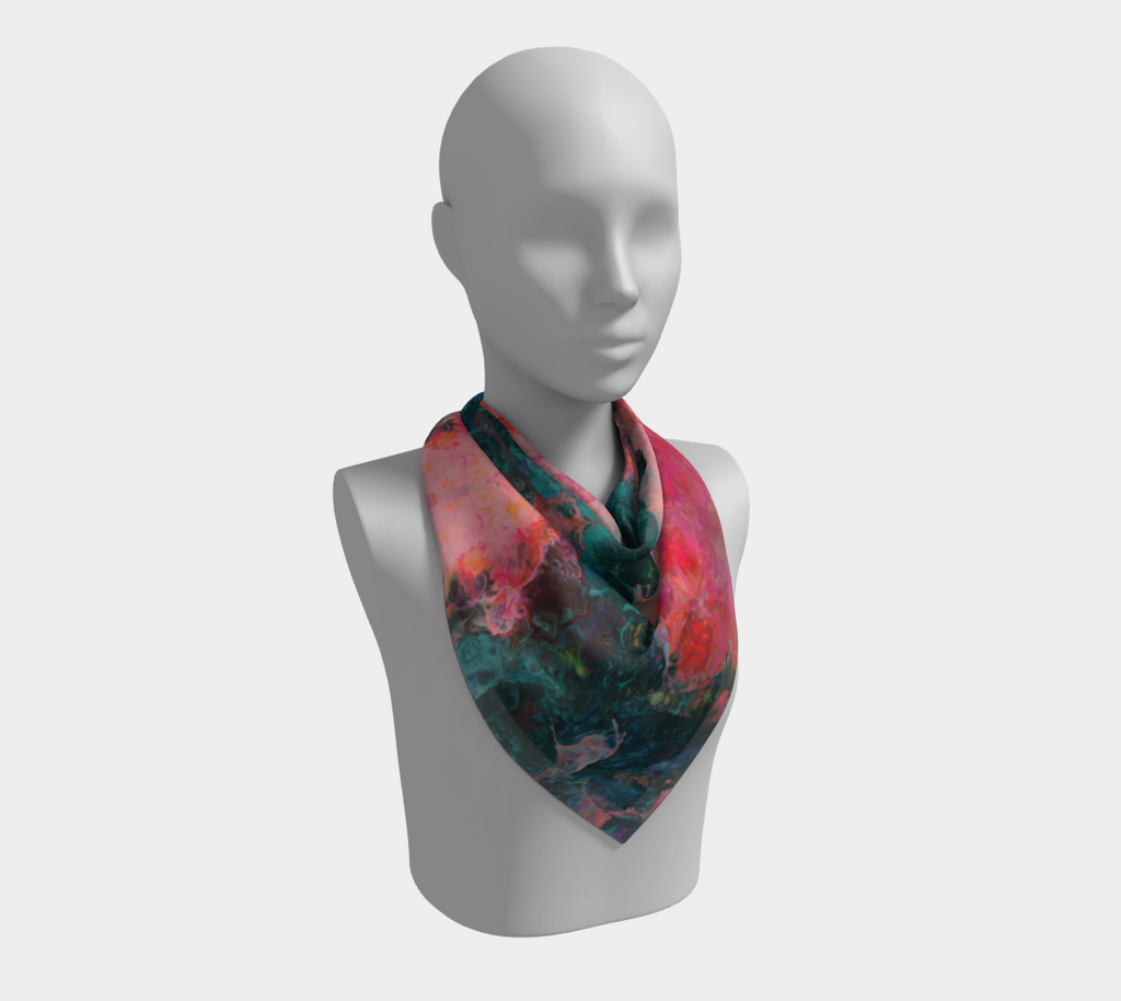 Feel the Borboleta Splash Print Square Scarf
