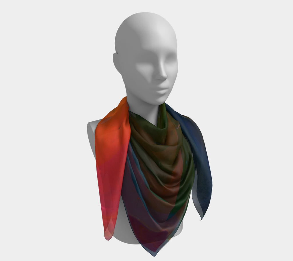 Rainbow Mountain Square Scarf
