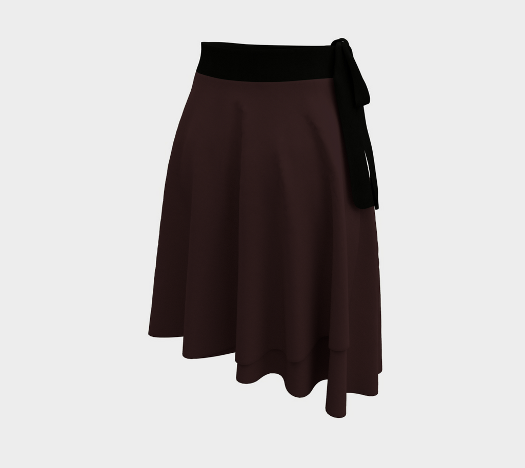 Chocolate Brown Wrap Skirt