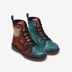 Vegan Leather Combat Boot in Aura Splash