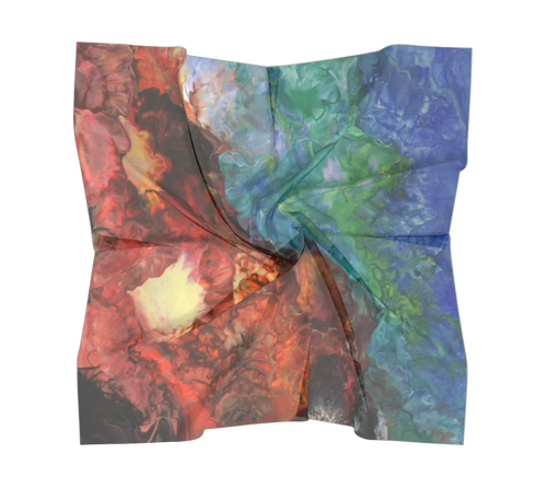 Luxury Silk Scarves rainbow luxury silk scarf aura