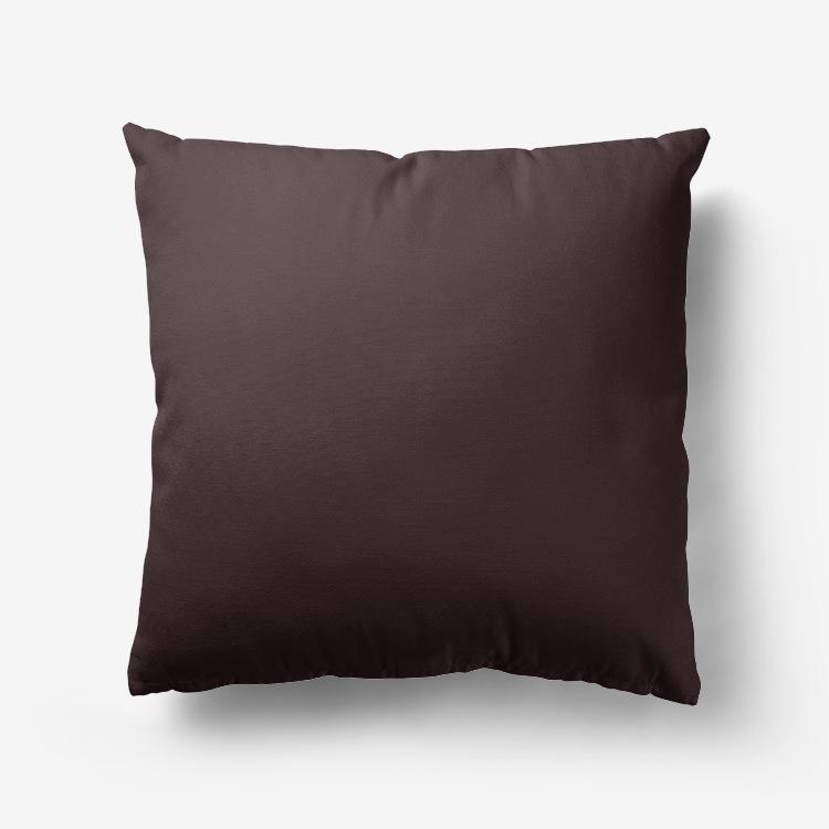 Chocolate Brown Hypoallergenic Throw Pillow
