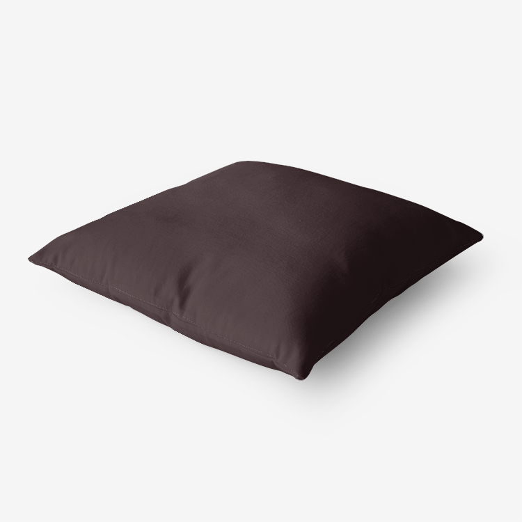Chocolate Brown Hypoallergenic Throw Pillow