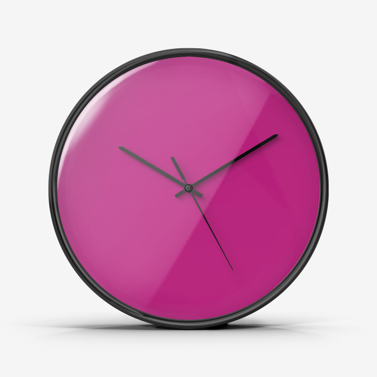 Fabulous Fuchsia Numberless Silent Wall Clock