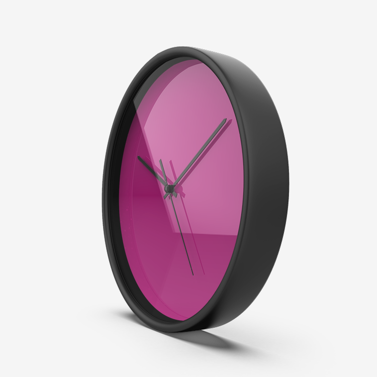 Fabulous Fuchsia Numberless Silent Wall Clock