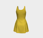 Butter Yellow Flare Dress
