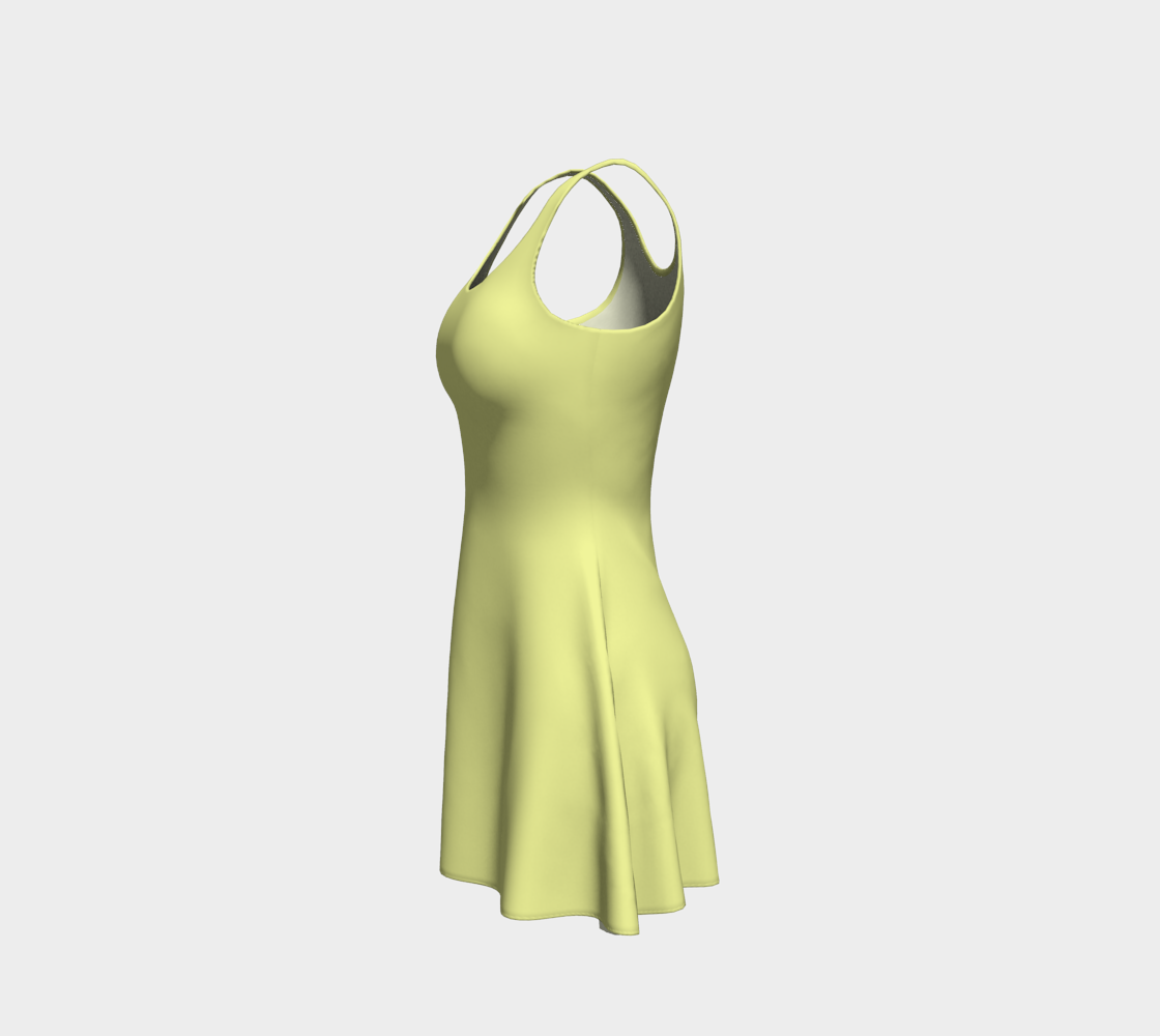 Butter Yellow Flare Dress