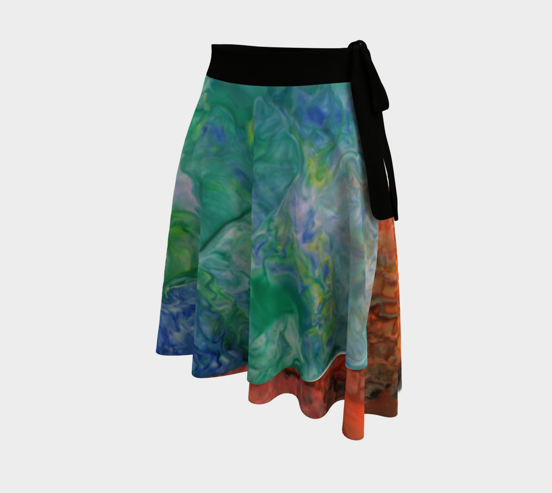 Aura Splash Wrap Skirt