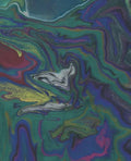 RainbowCity Paint Pour Journal with Table of Contents in "You Never Know": Black lined pages | My Happy Planner "Classic" Size 7 x 9.25"