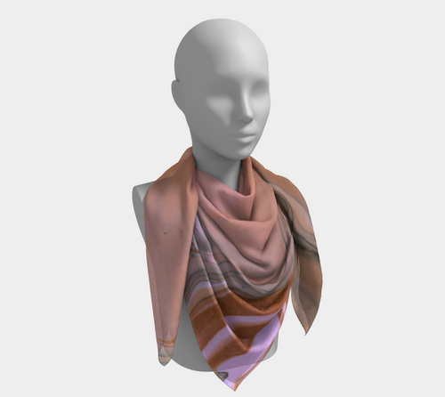 Bronze Indecision Luxury Silk Scarf Square