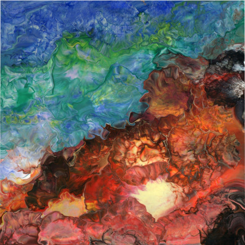 Aura Splash Fire vs Water Microfiber Duvet Cover