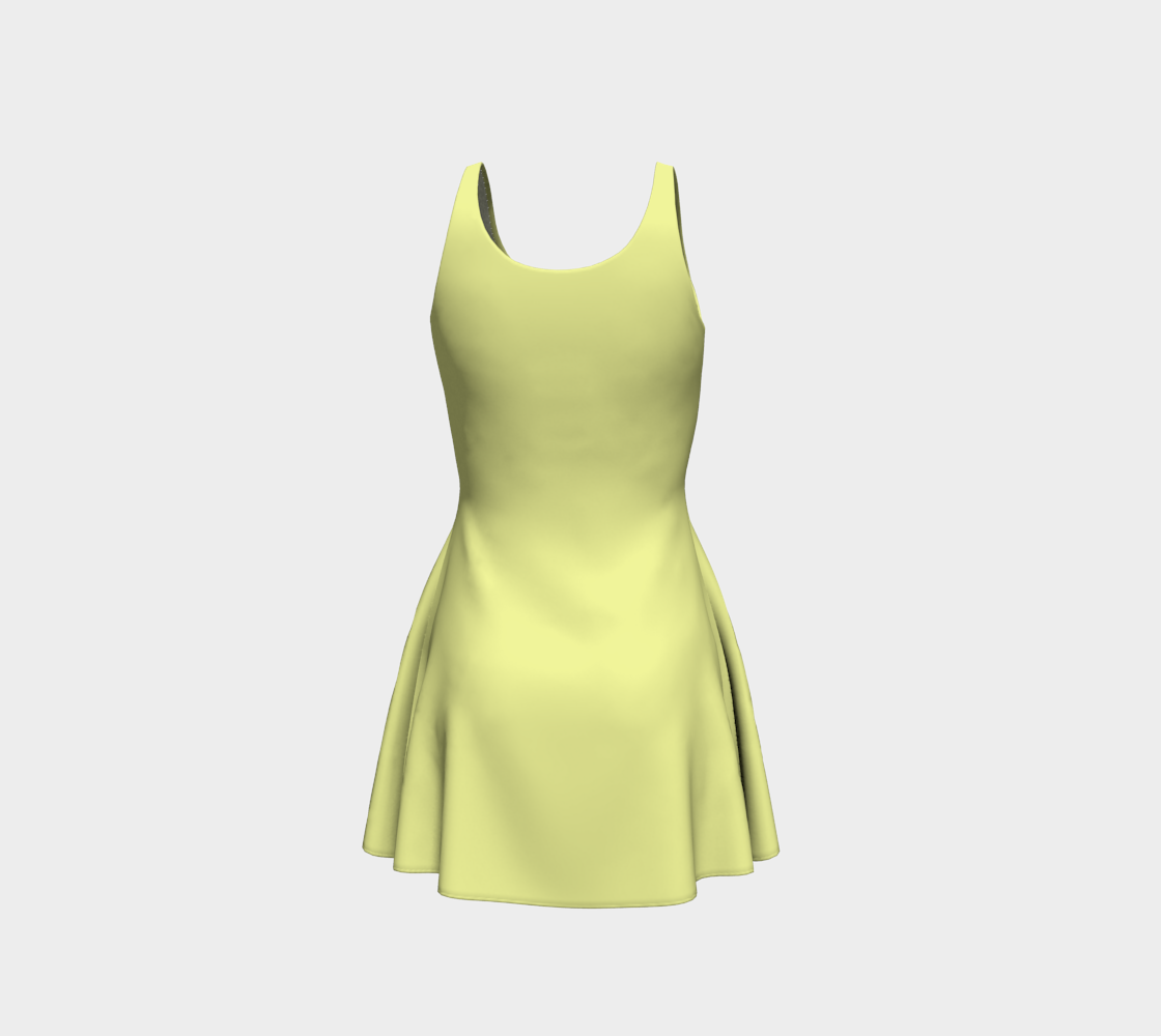 Butter Yellow Flare Dress