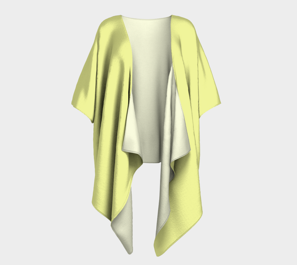 Butter Yellow Draped Kimono