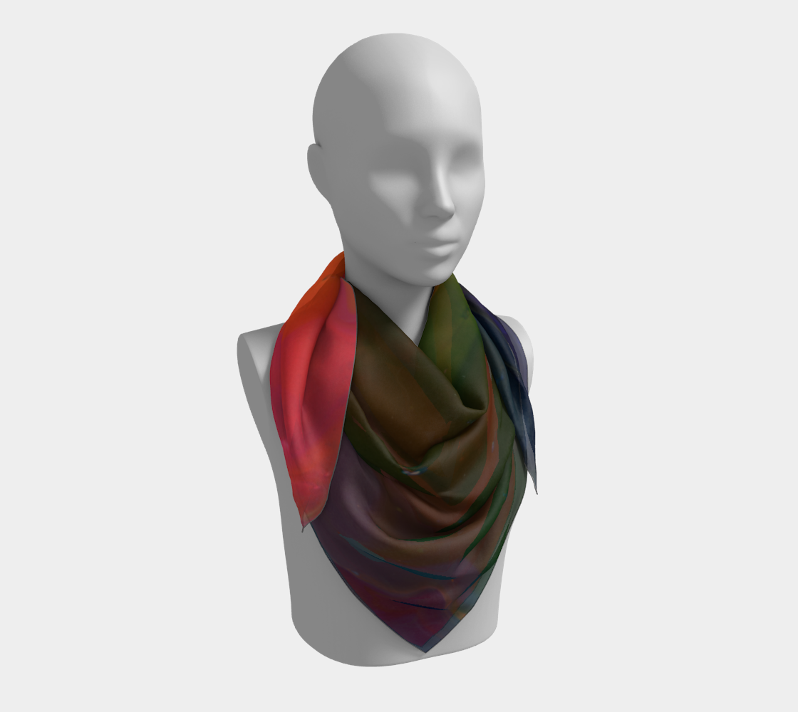 Rainbow Mountain Square Scarf