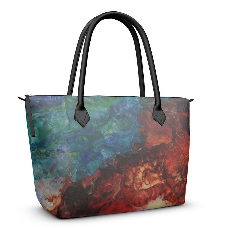 Aura Splash Zip Top Handbag