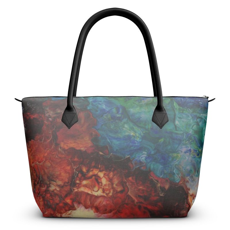 Aura Splash Zip Top Handbag