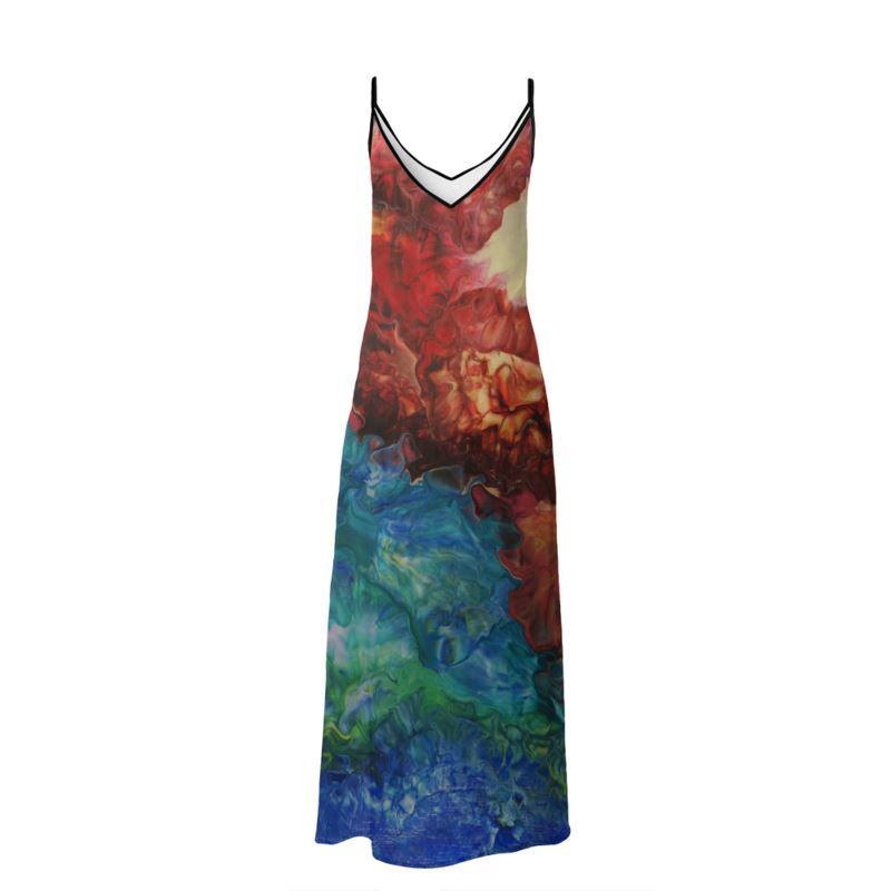 Aura Splash Slip Dress