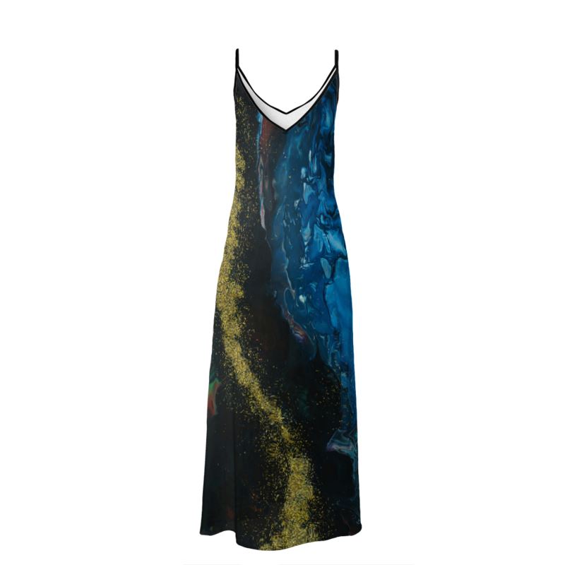 Gold Stream Slip Dress