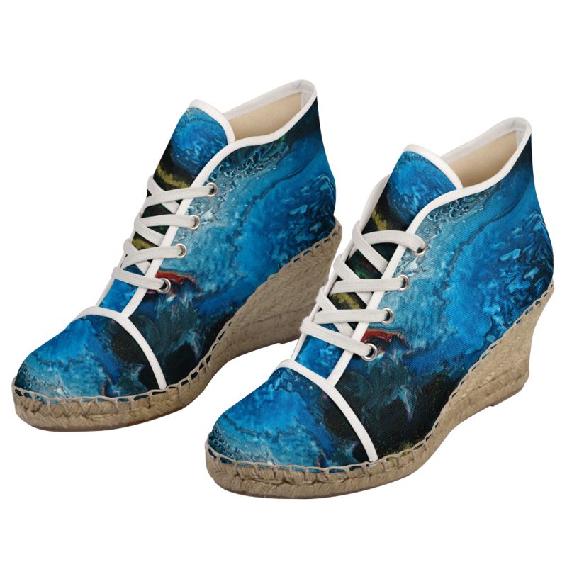 Gold Stream Wedge Espadrilles