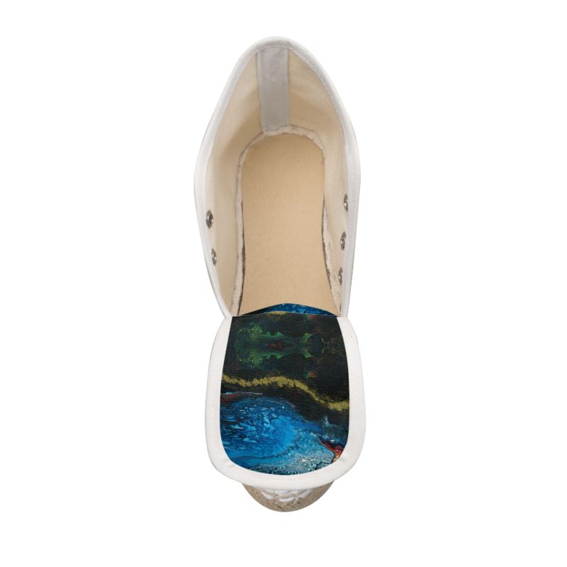 Gold Stream Wedge Espadrilles