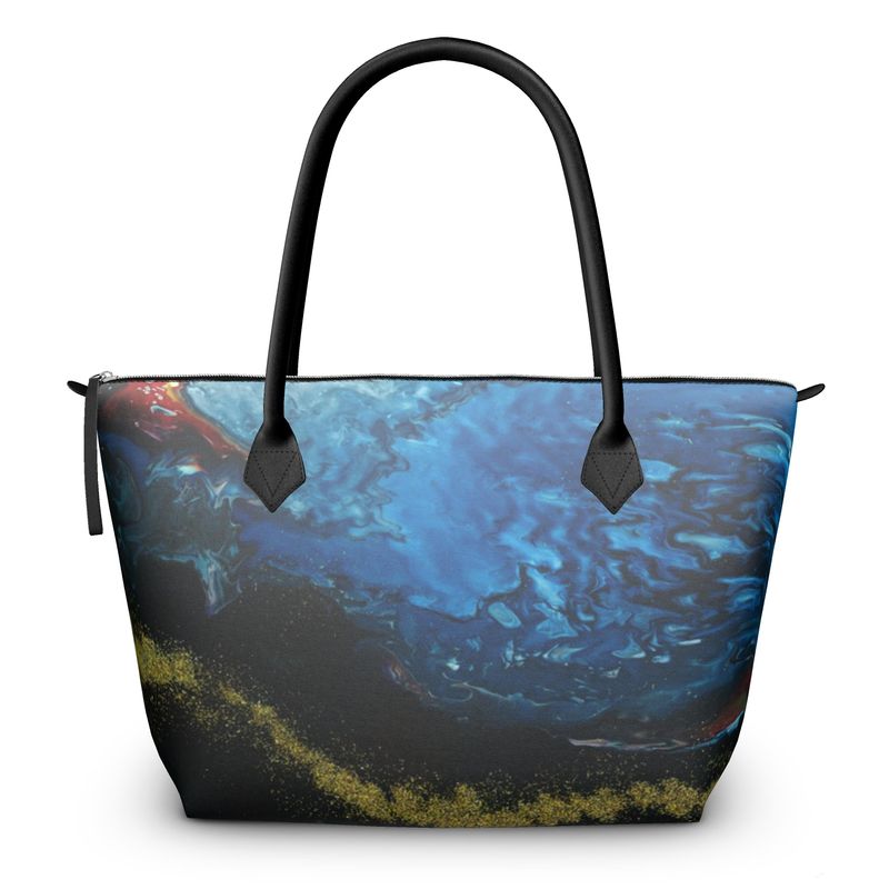 Gold Stream Zip Top Handbag