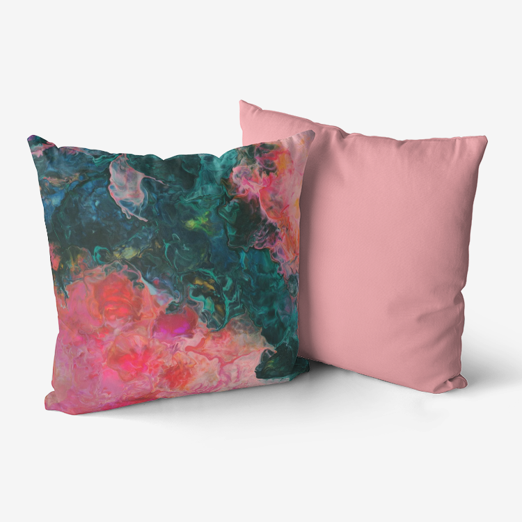 Feel the Borboleta Light Pink Home Goods Premium Hypoallergenic Throw Pillow