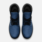 Vegan Suede Boot with Padded Cuff in (In the) Navy