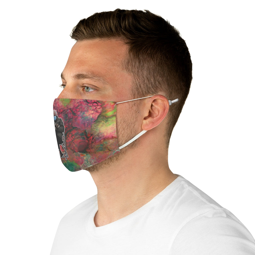 Bernie on Bright Cameron Fabric Face Mask