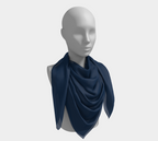 In the Navy Square Scarf