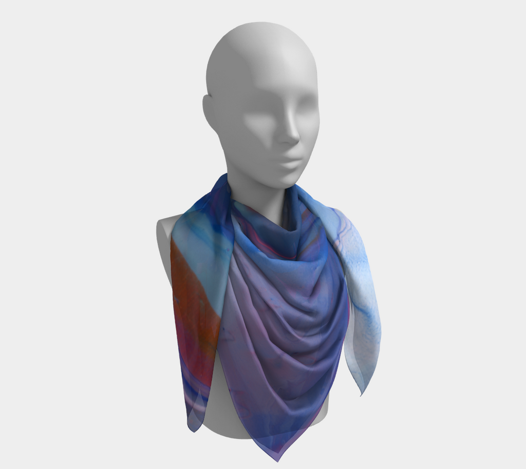 Rainbow Tornado Square Scarf