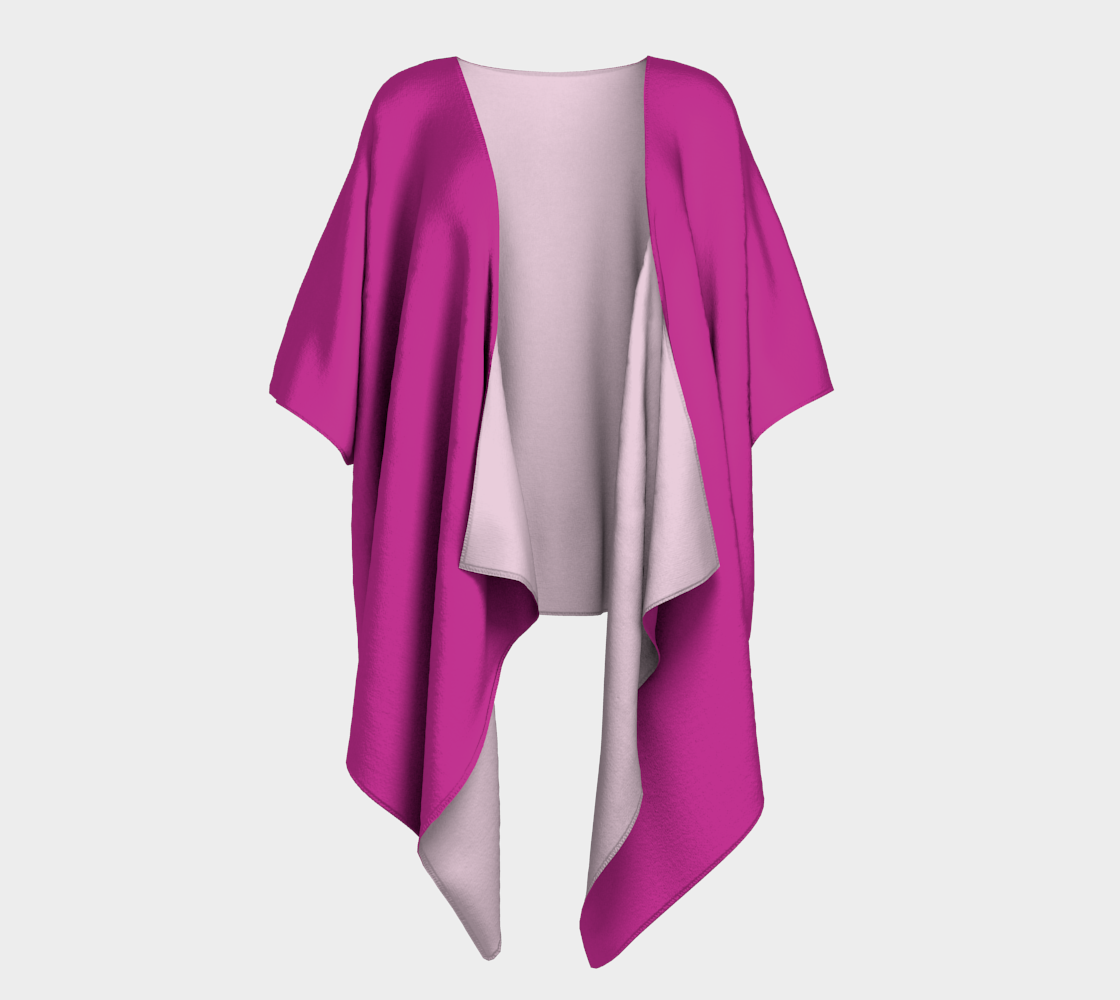 Fabulous Fuchsia Draped Kimono