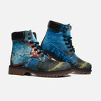 Vegan Suede Boot with Padded Cuff in Gold Stream