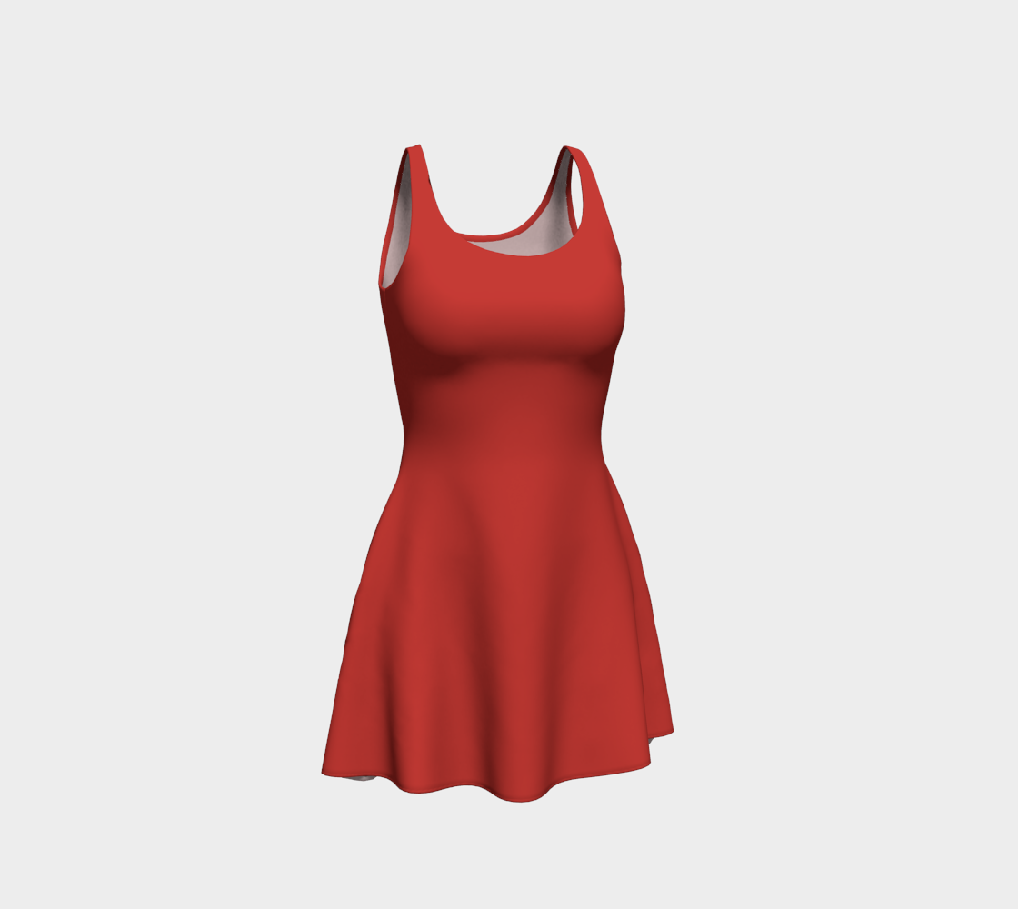 Cherry Red Flare Dress