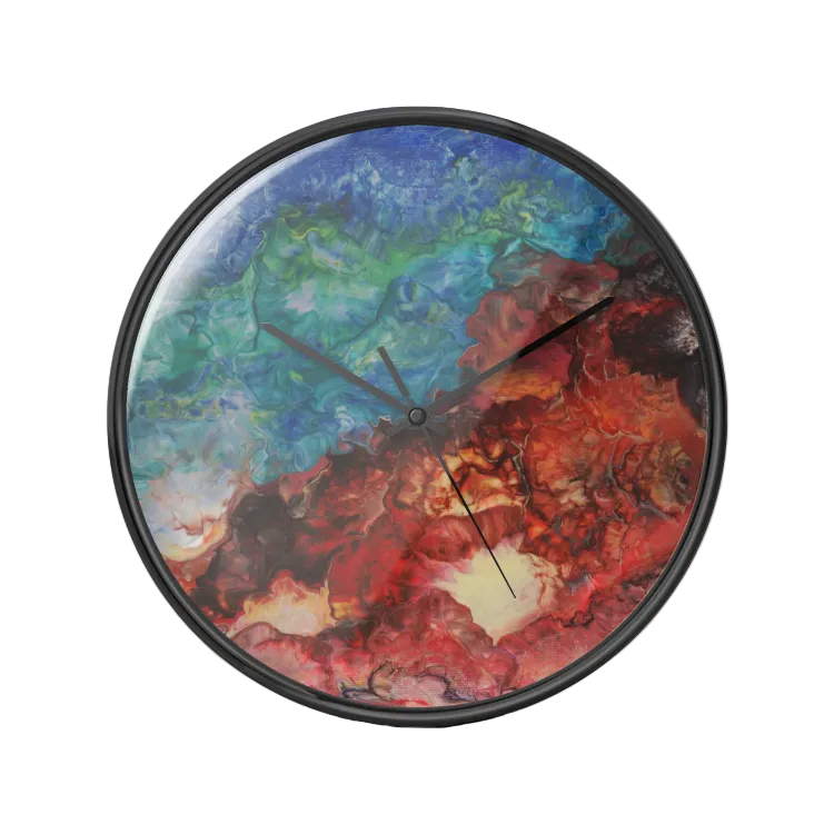 Aura Splash Numberless Silent Wall Clock