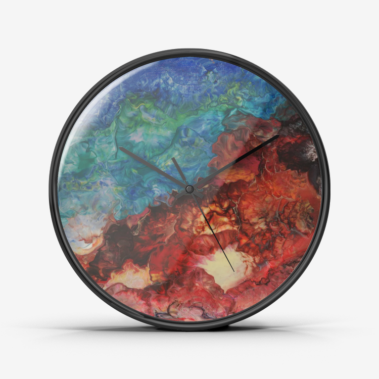 Aura Splash Numberless Silent Wall Clock