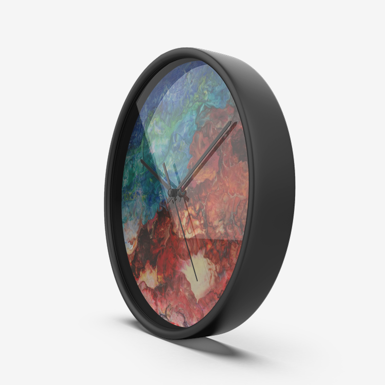 Aura Splash Numberless Silent Wall Clock