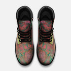 Vegan Suede Boot with Padded Cuff in Bright Cameron