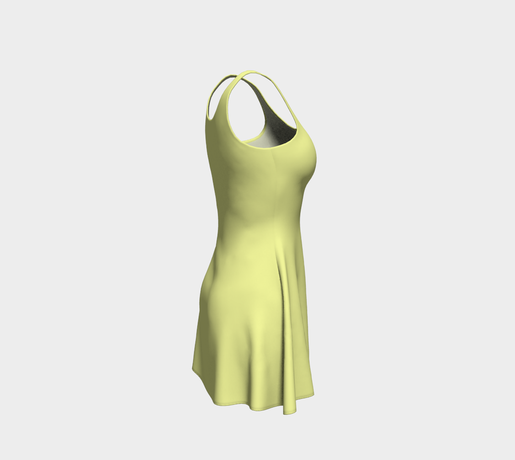 Butter Yellow Flare Dress