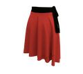 Cherry Red Wrap Skirt