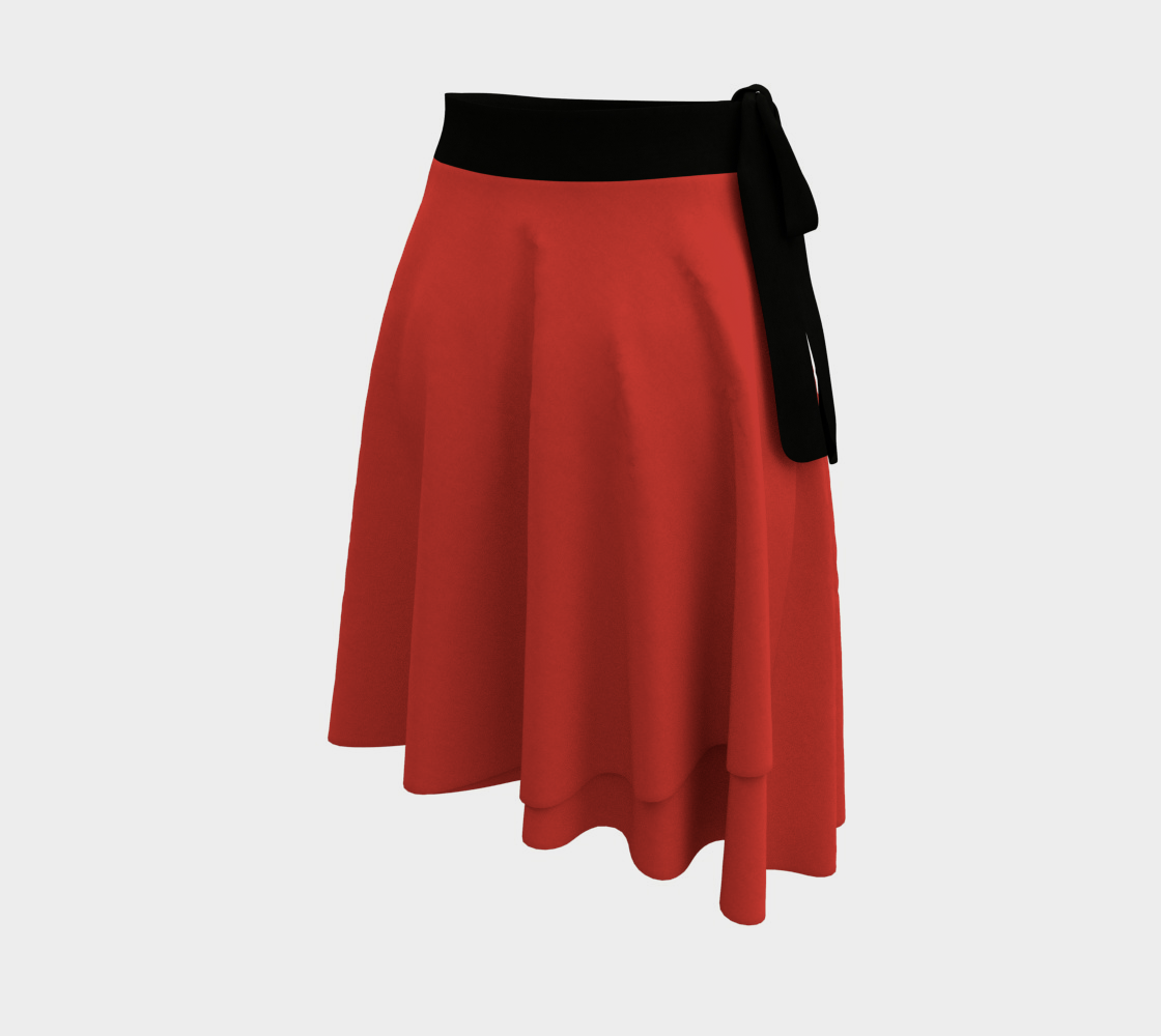 Cherry Red Wrap Skirt