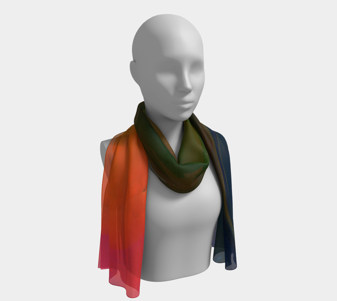 Rainbow Mountain Long Scarf