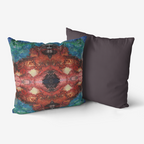 Aura Splish-Splash Brown Home Goods Premium Hypoallergenic Throw Pillow