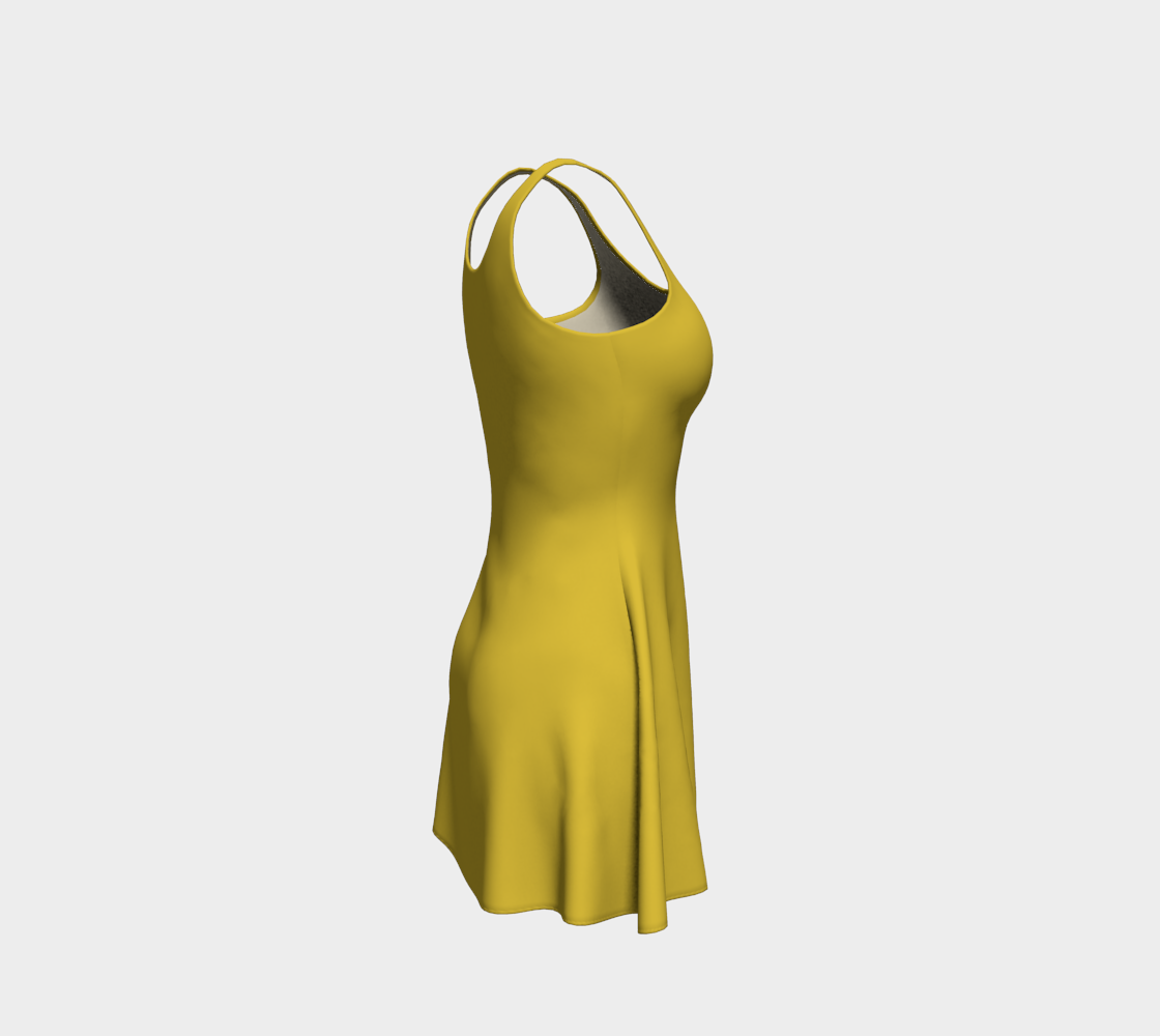 Butter Yellow Flare Dress