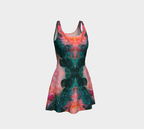 Feel the Borboleta Pattern Flare Dress