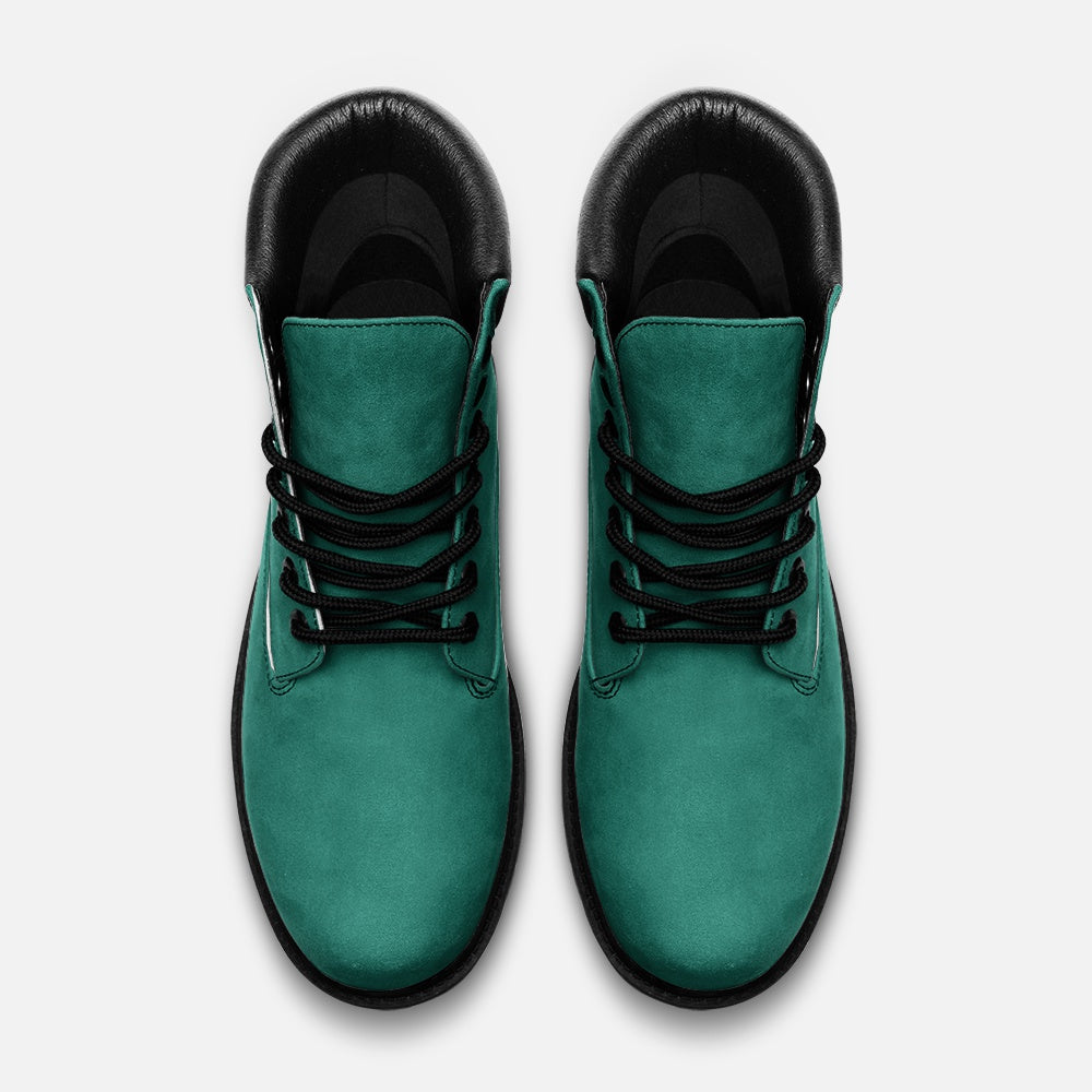 Vegan Suede Boot in Bright Green