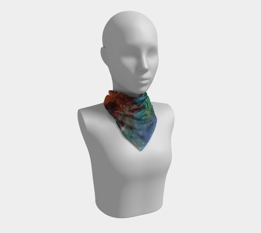 Aura Splash Luxury Silk Scarf Square