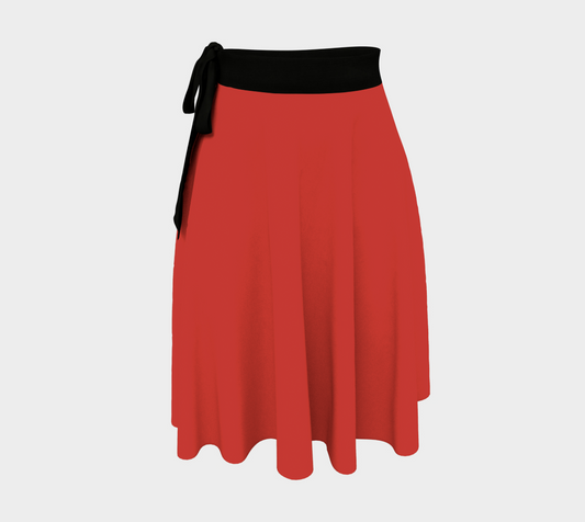 Cherry Red Wrap Skirt