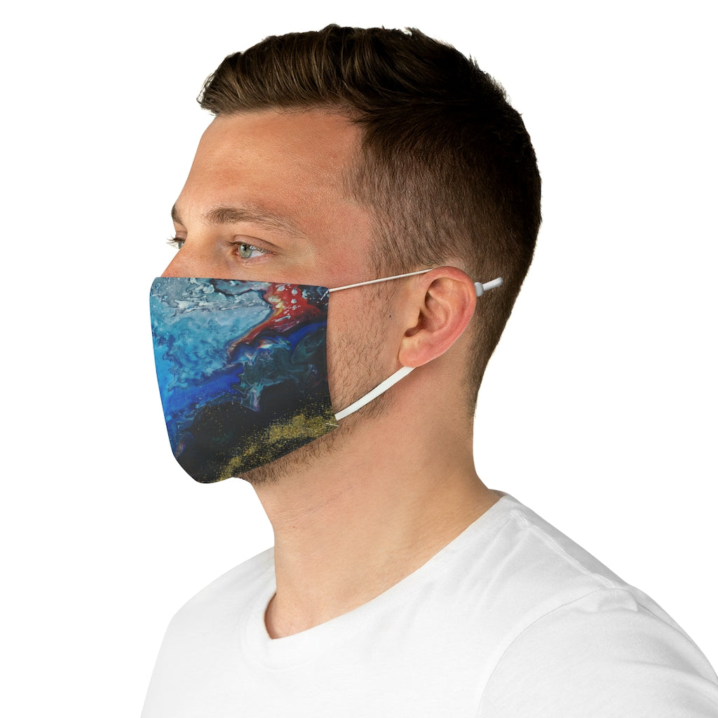 Gold Stream Fabric Face Mask